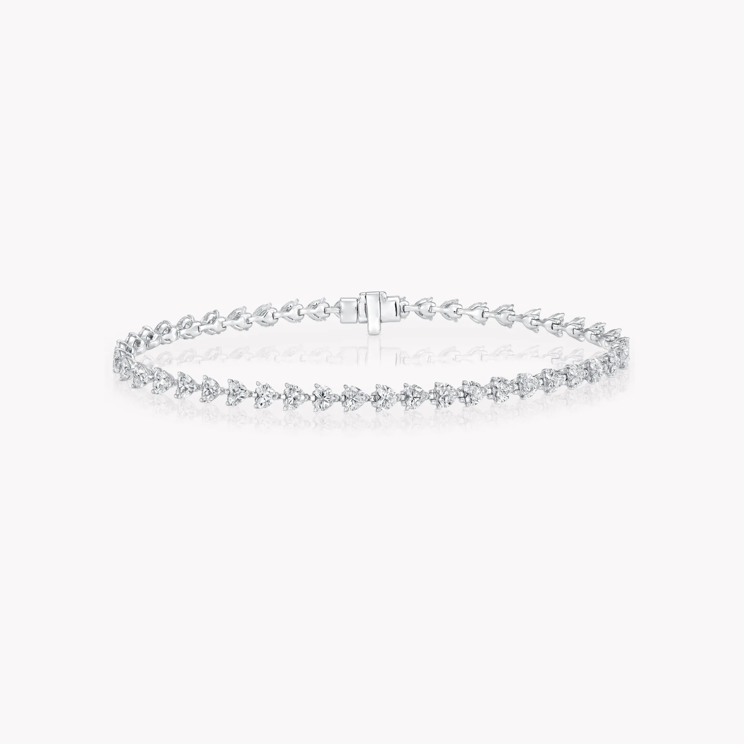 Graff Heart Shape Diamond Bracelet^ Bridal Jewelry|White Gold