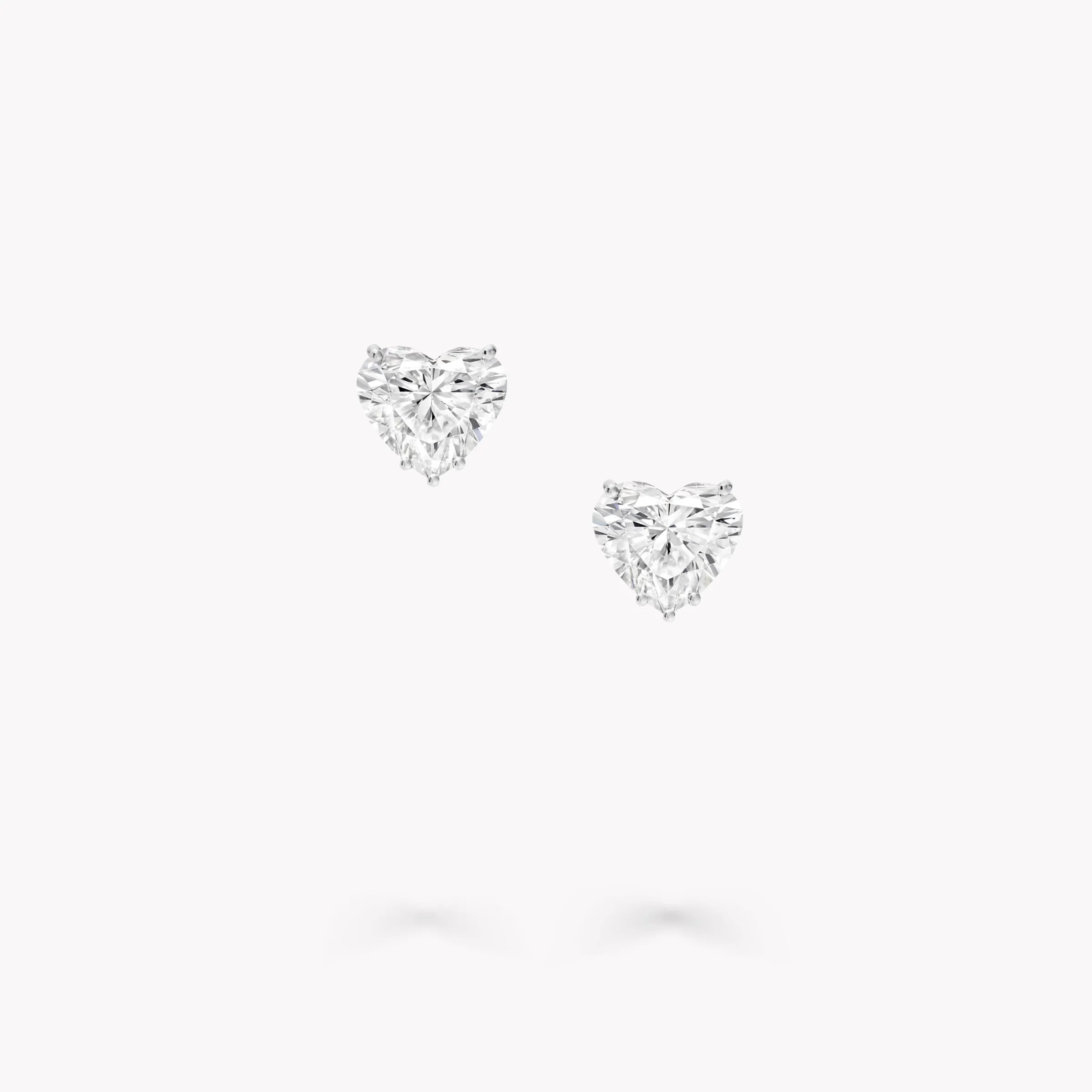 Graff Heart Shape Diamond Stud Earrings^ Bridal Jewelry|White Diamond
