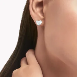 Graff Heart Shape Diamond Stud Earrings^ Bridal Jewelry|White Diamond