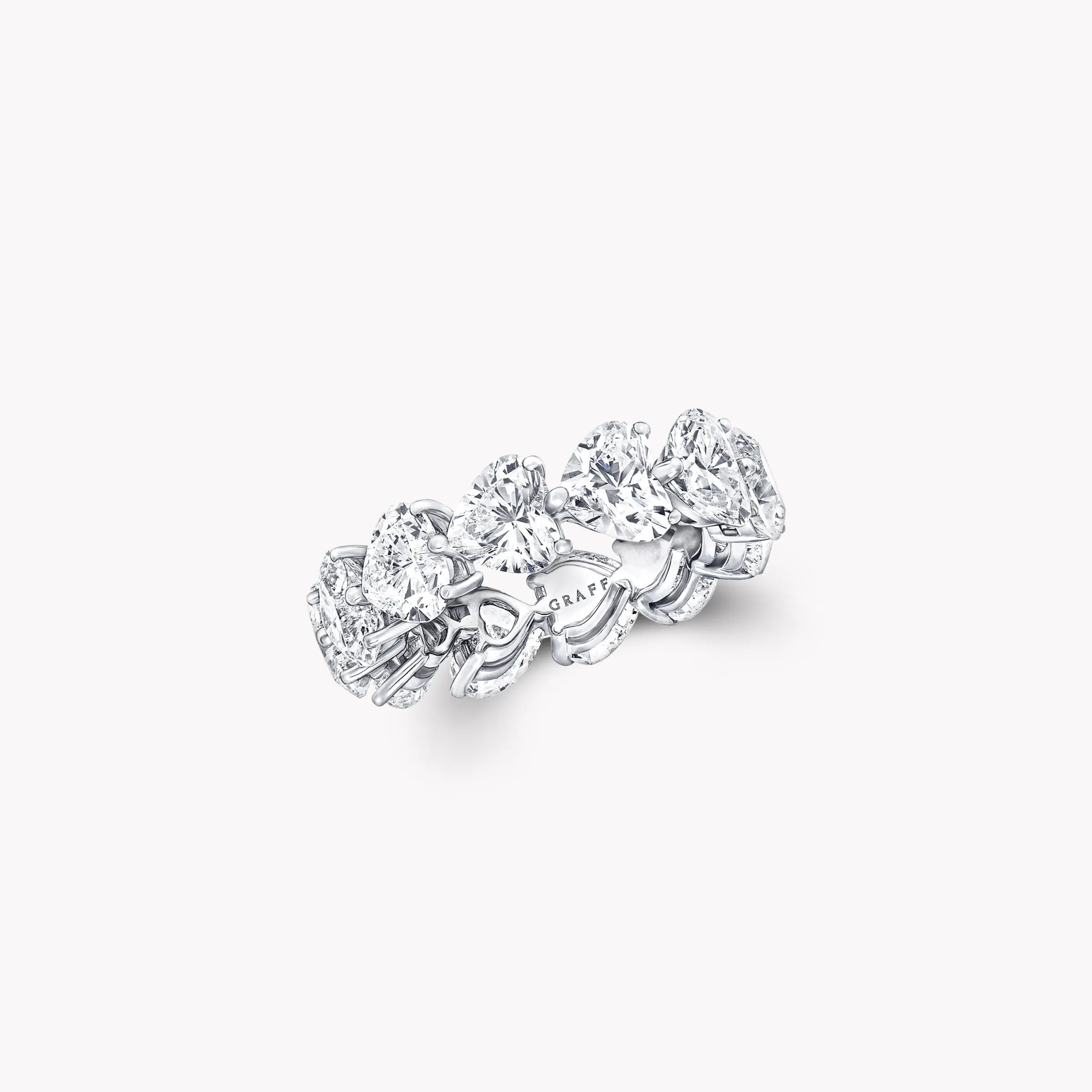 Graff Heart Shape Diamond Wedding Band^ Eternity Rings|Classic Graff