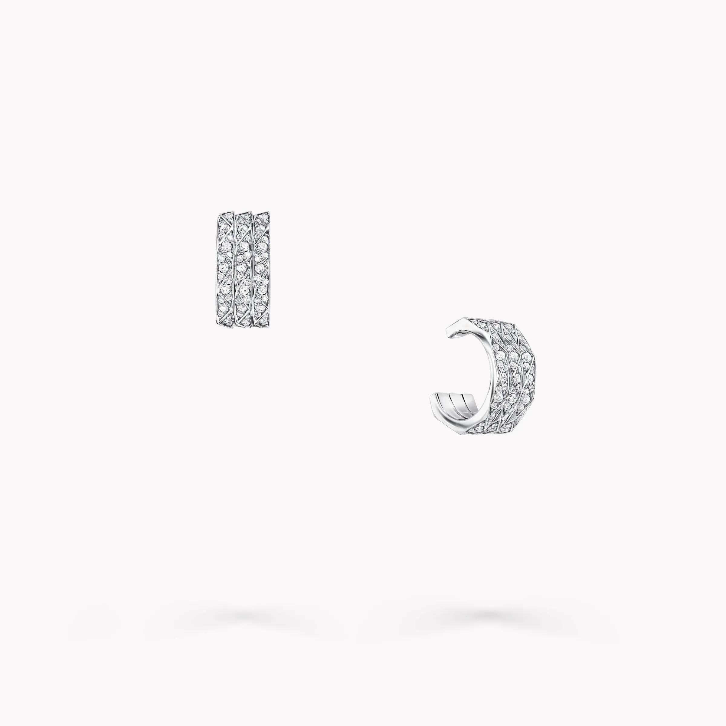 Graff Laurence Signature Pavé Diamond Hoop Earrings^ White Gold|Earrings