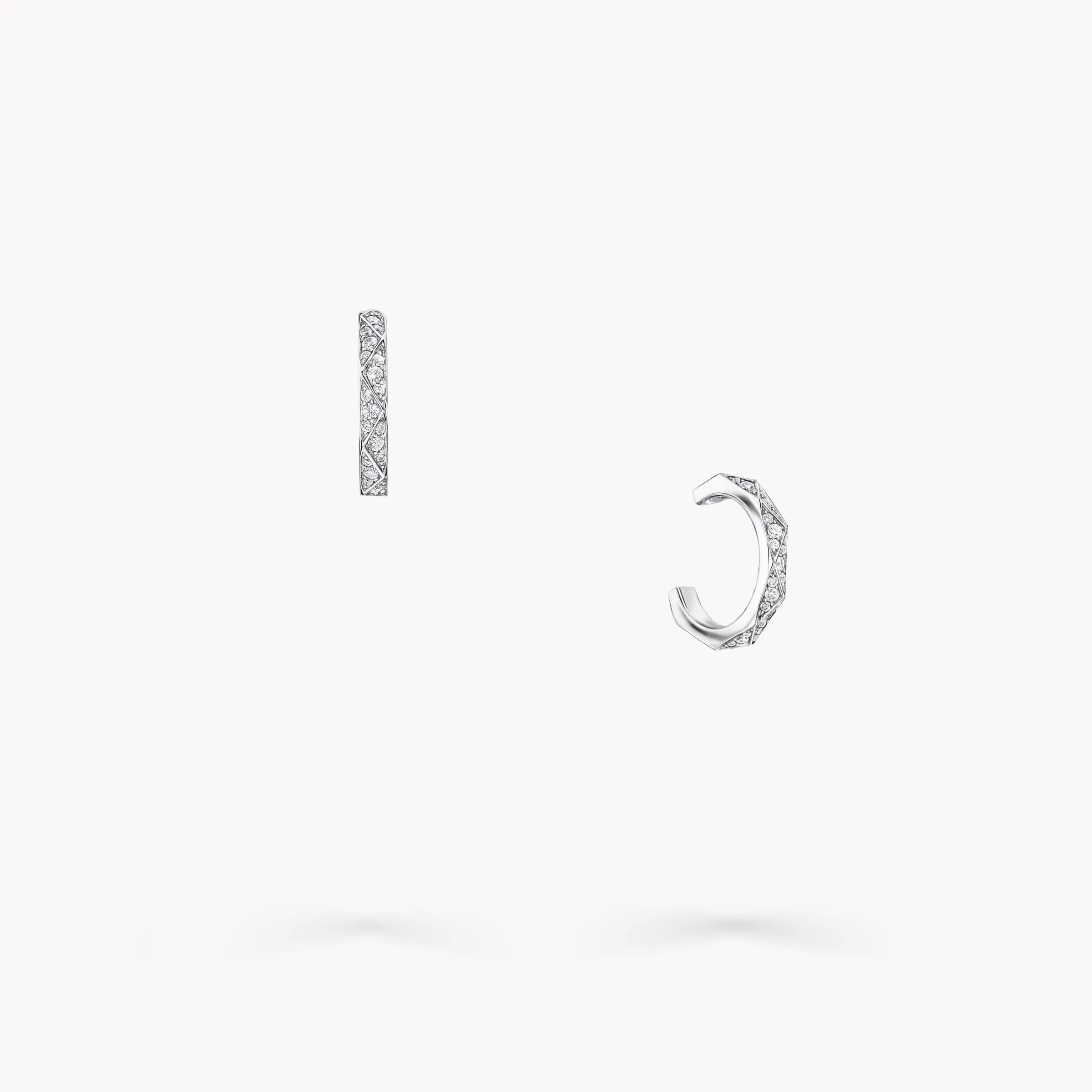 Graff Laurence Signature Pavé Diamond Hoop Earrings^ White Gold|Bridal Jewelry