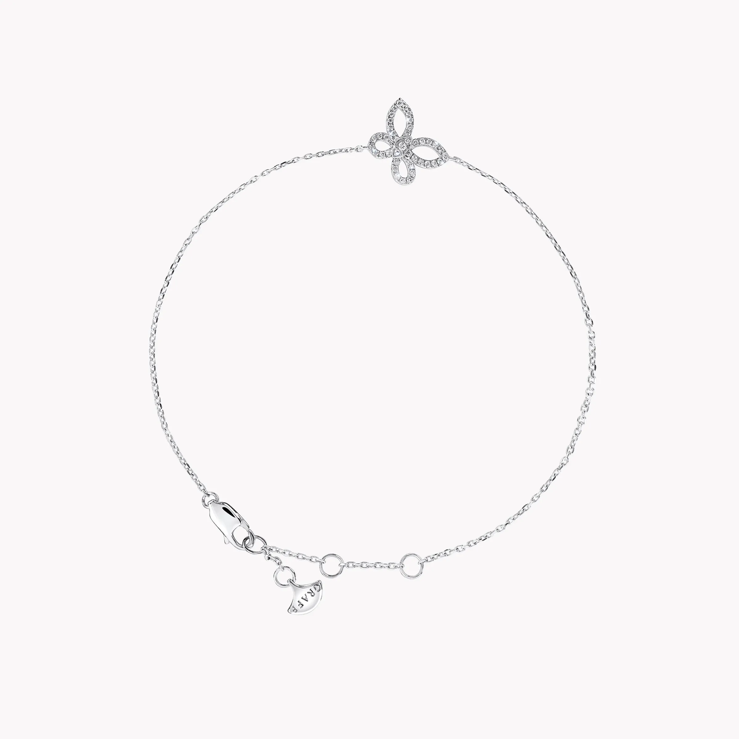 Graff Mini Butterfly Silhouette Diamond Bracelet^ White Gold|Butterfly