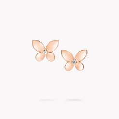 Graff Mini Butterfly Stud Earrings^ Rose Gold|Butterfly