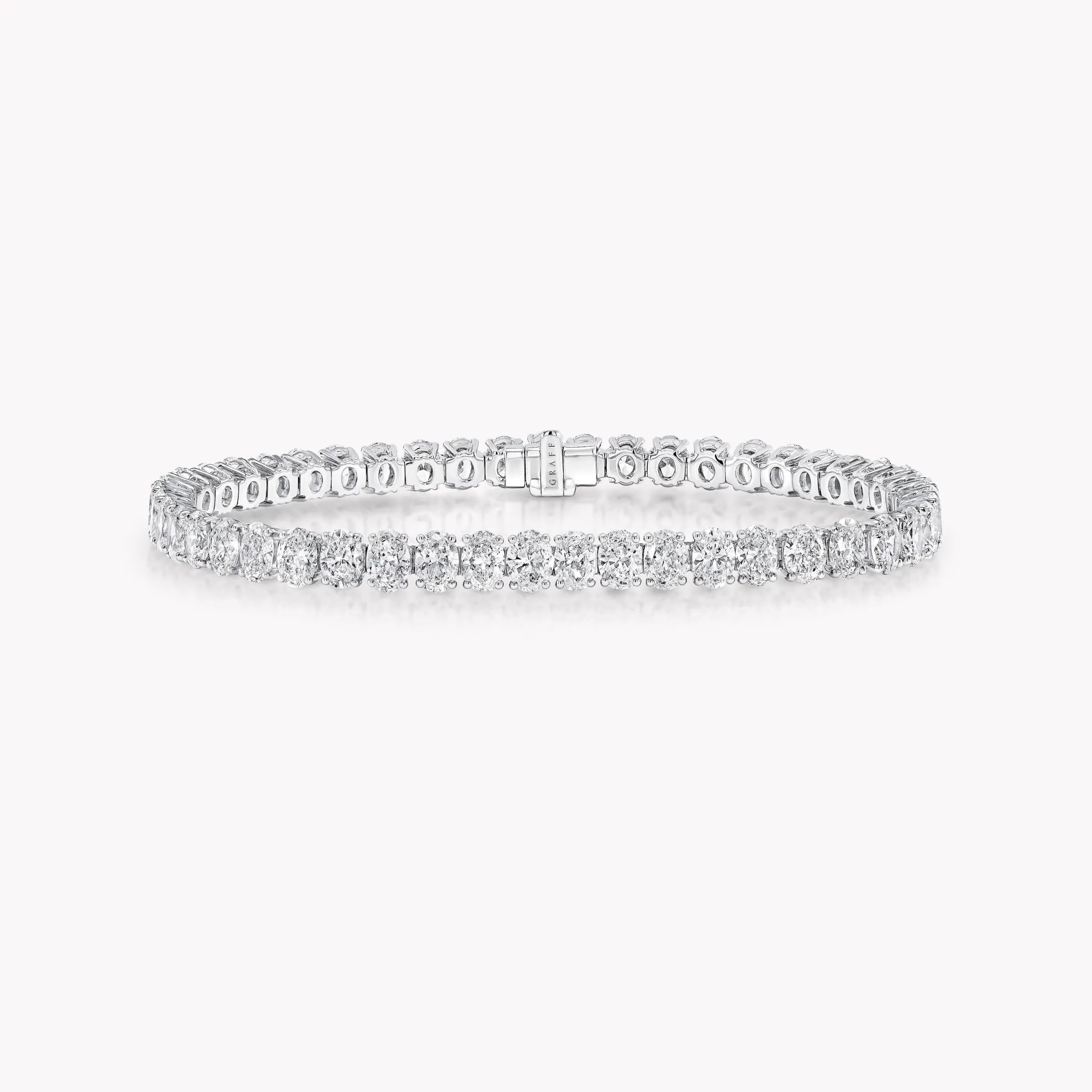 Graff Oval Cut Diamond Bracelet^ Bridal Jewelry|White Gold