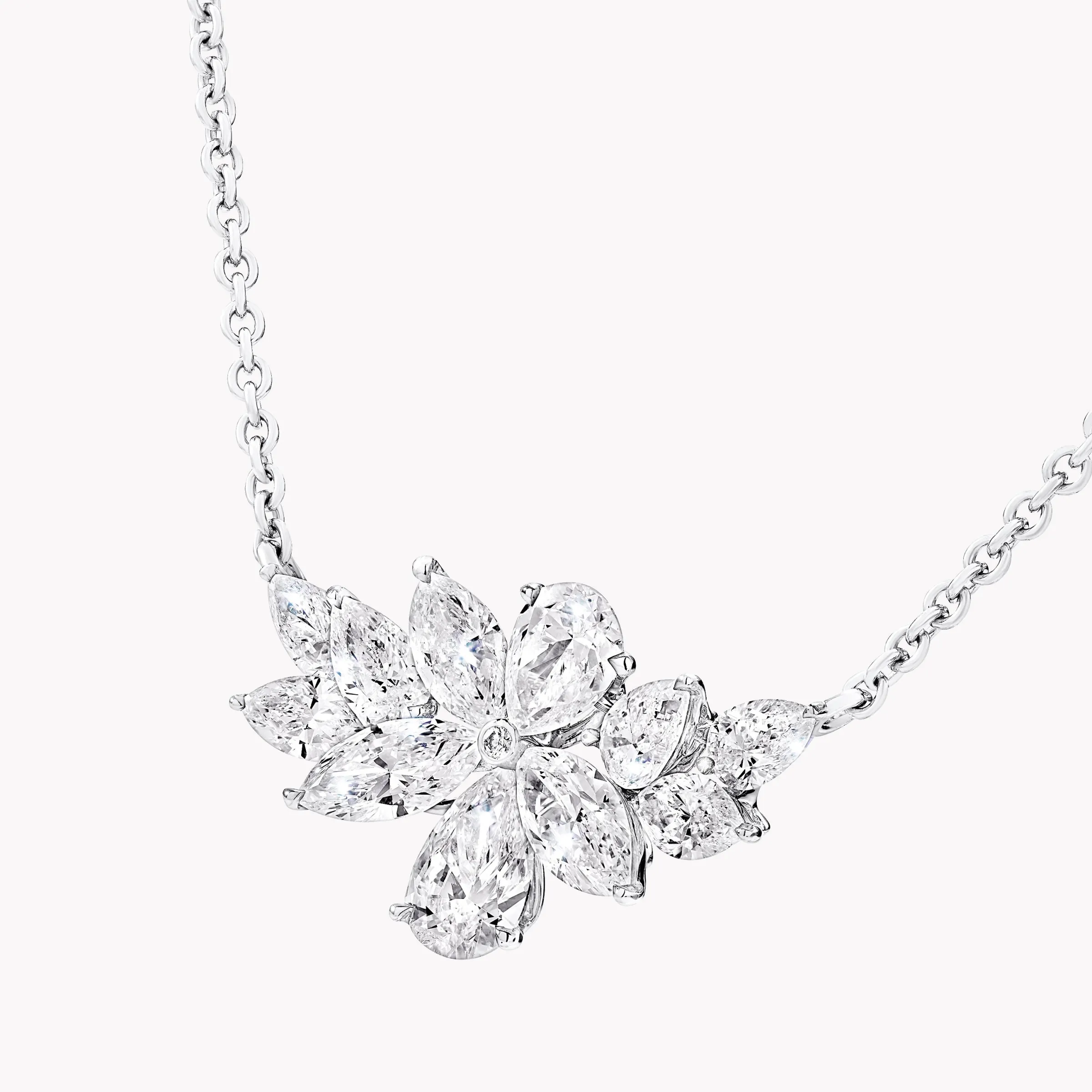 Graff Pear Shape and Marquise Cut Diamond Pendant^ White Diamond|Classic Graff