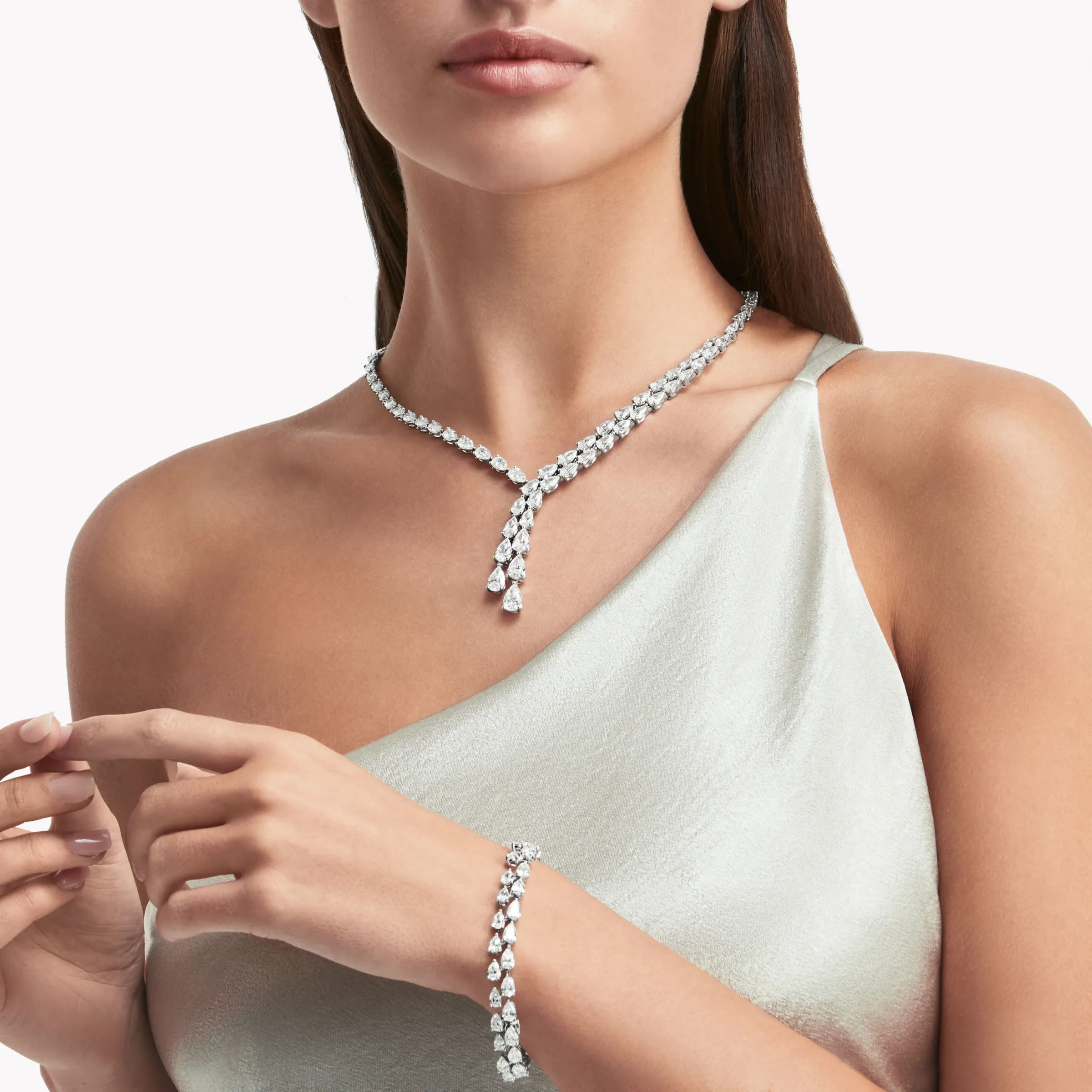 Graff Pear Shape Diamond Bracelet^ White Diamond|Classic Graff