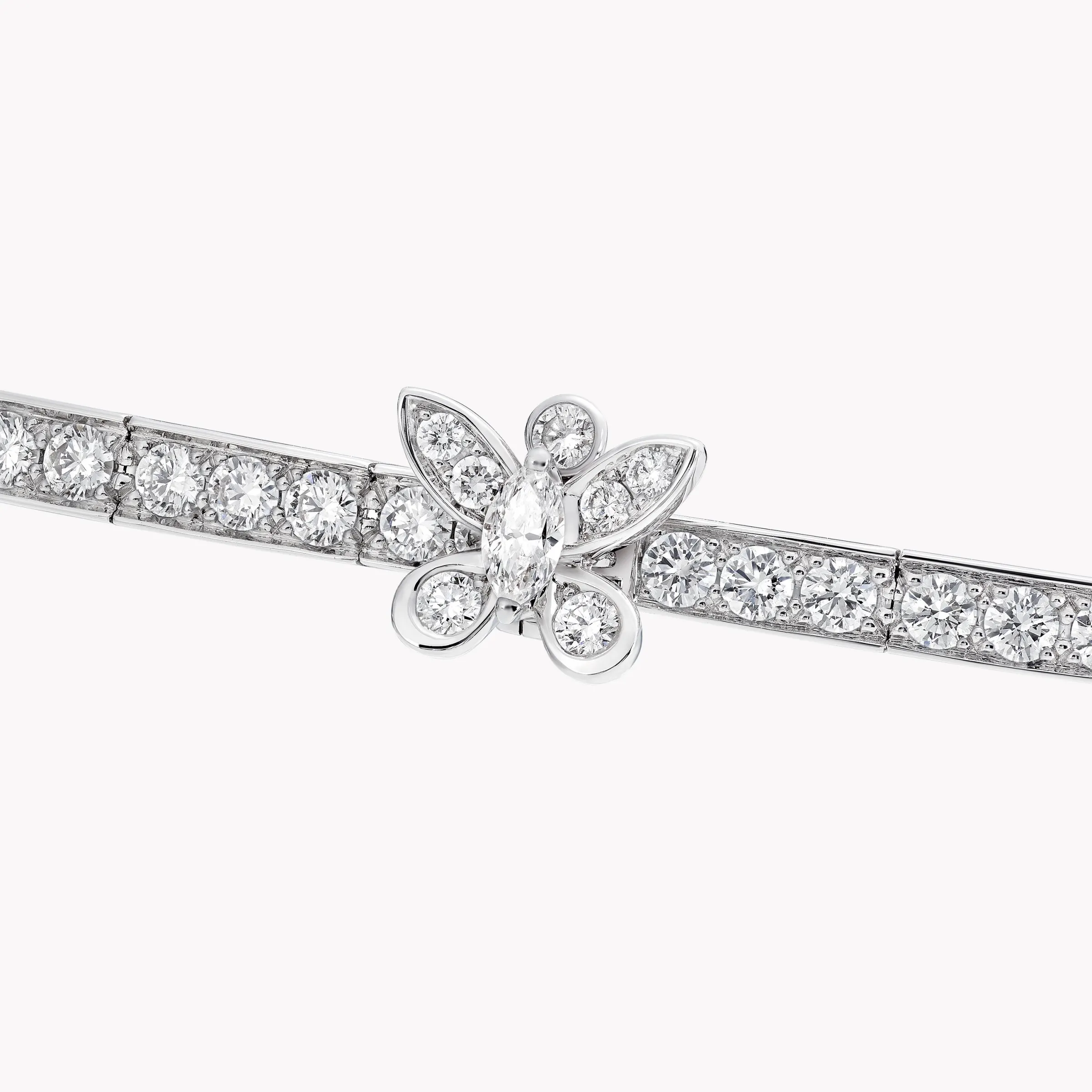 Graff Round and Marquise Diamond Pavé Butterfly Necklace^ White Diamond|Butterfly