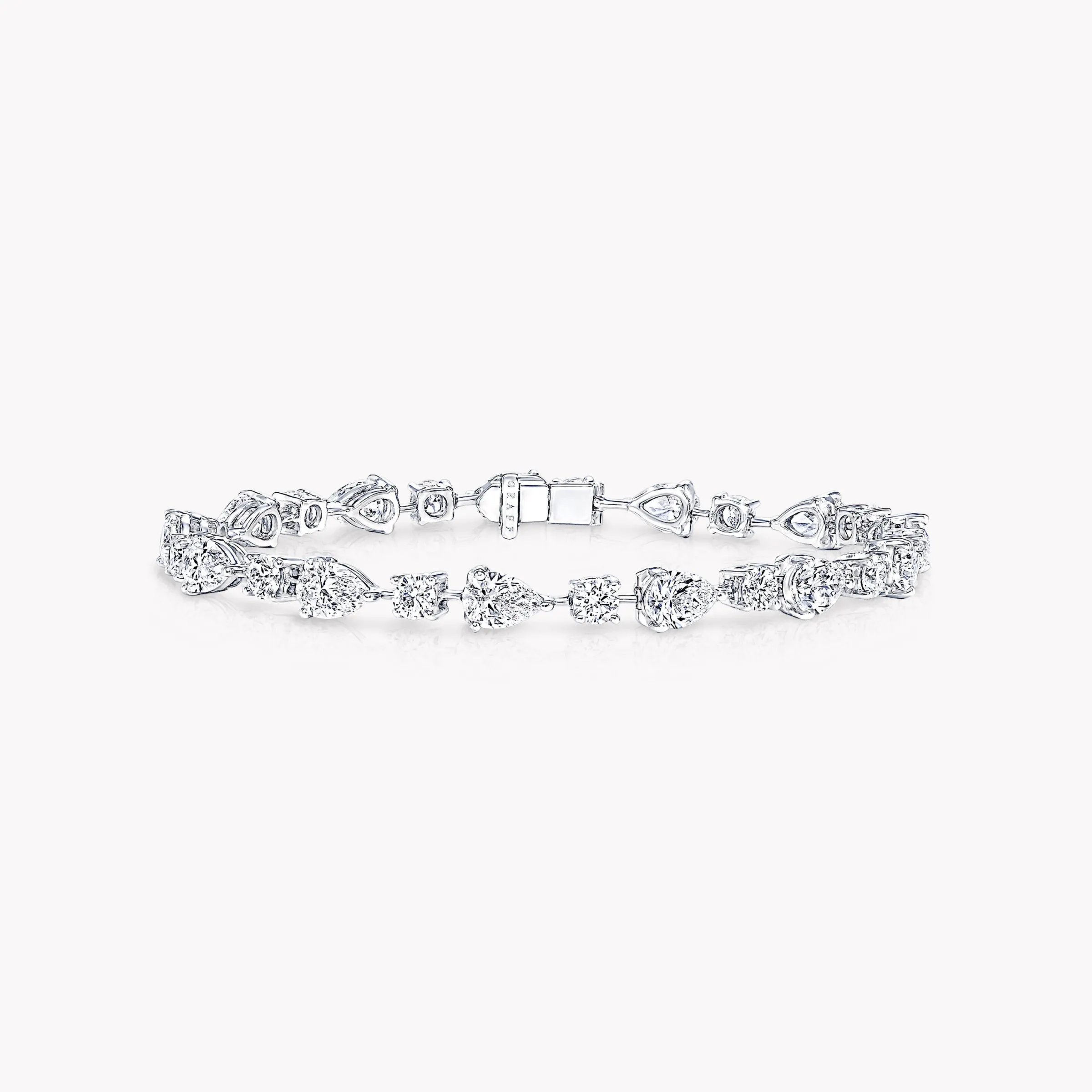 Graff Round and Pear Shape Diamond Bracelet^ White Diamond|Classic Graff