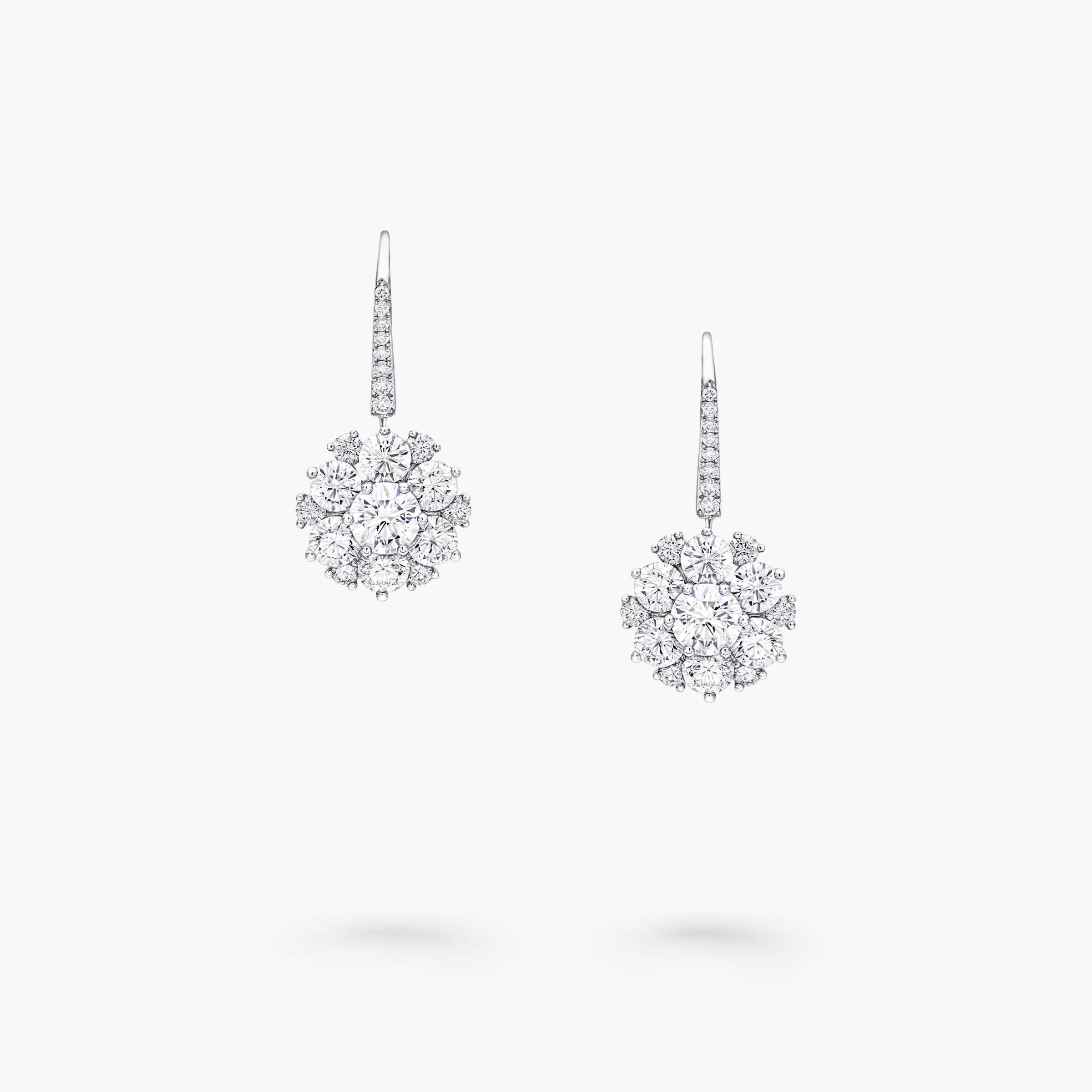 Graff Round Diamond Cluster Earrings^ White Diamond|Classic Graff