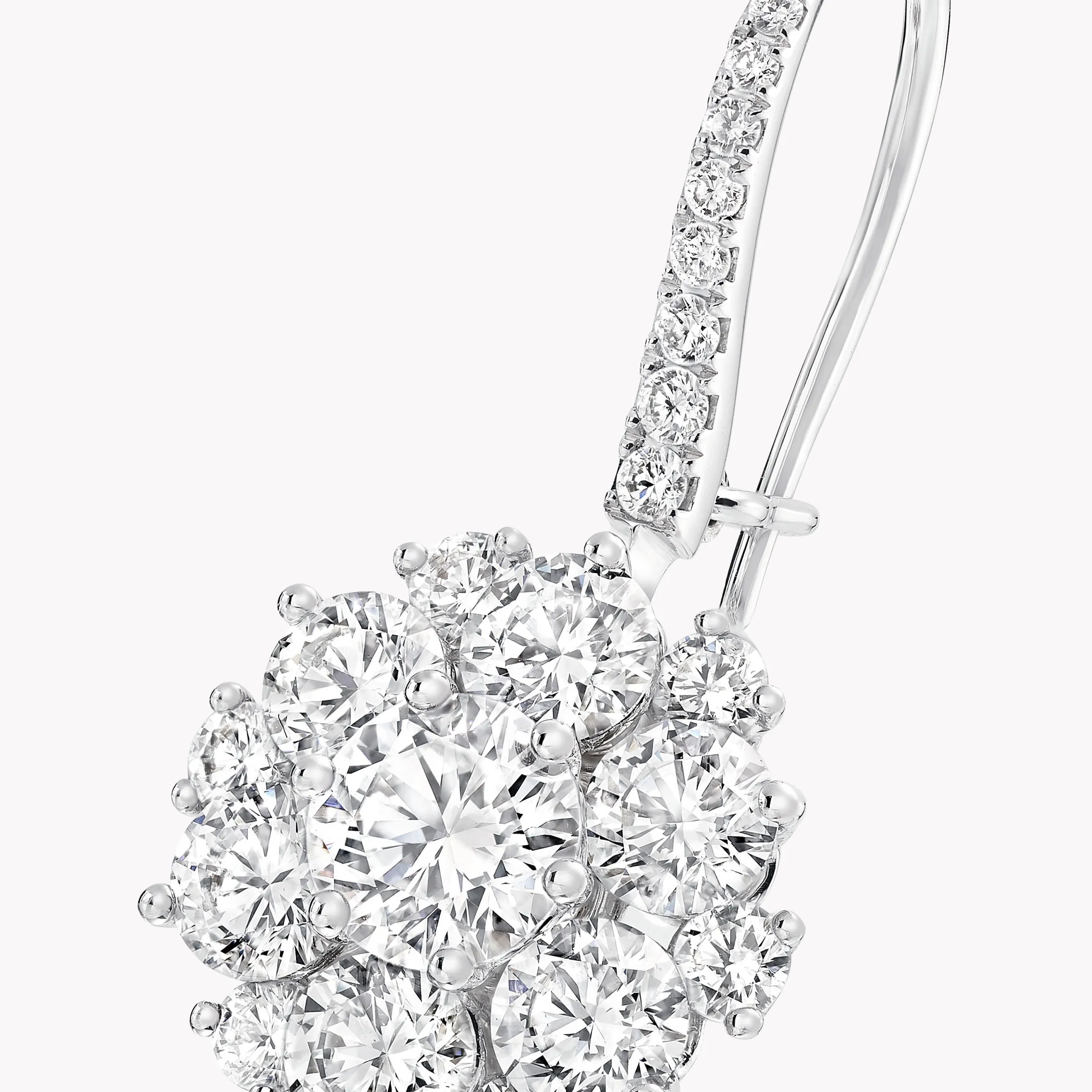 Graff Round Diamond Cluster Earrings^ White Diamond|Classic Graff
