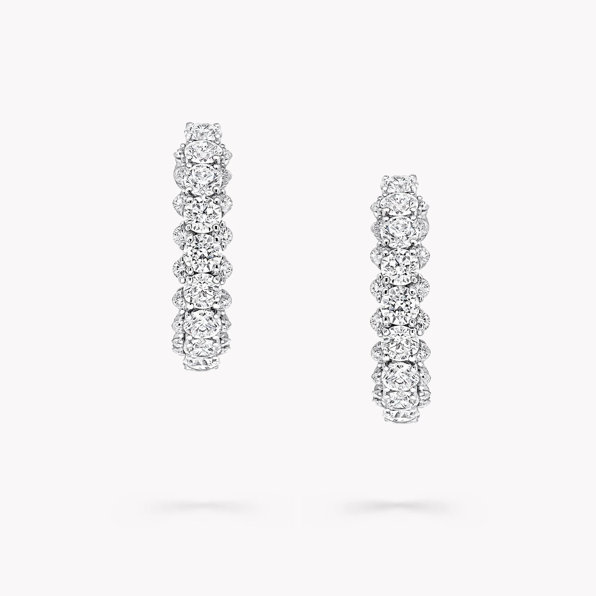 Graff Round Diamond Hoop Earrings^ Bridal Jewelry|White Diamond