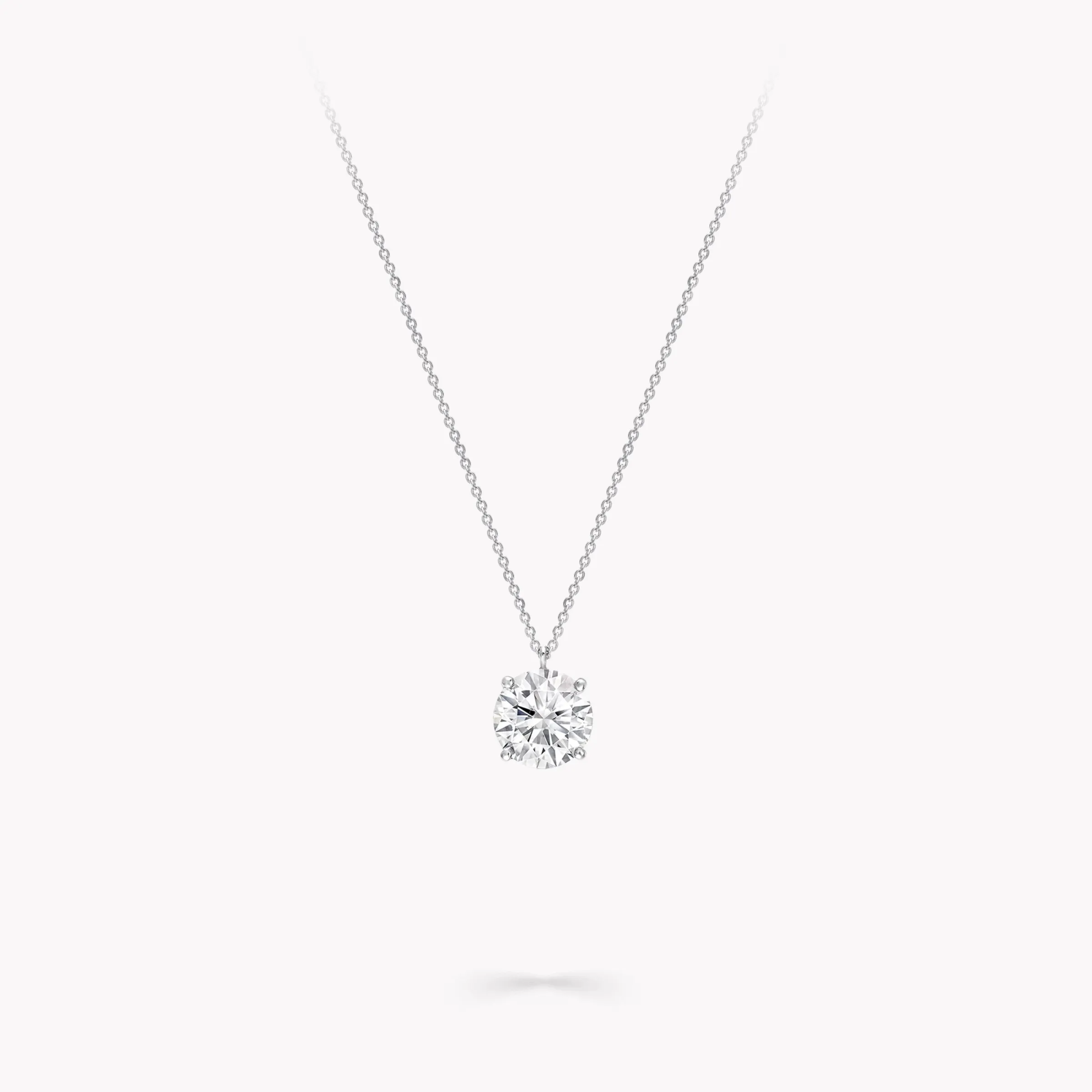 Graff Round Diamond Pendant^ Bridal Jewelry|Platinum
