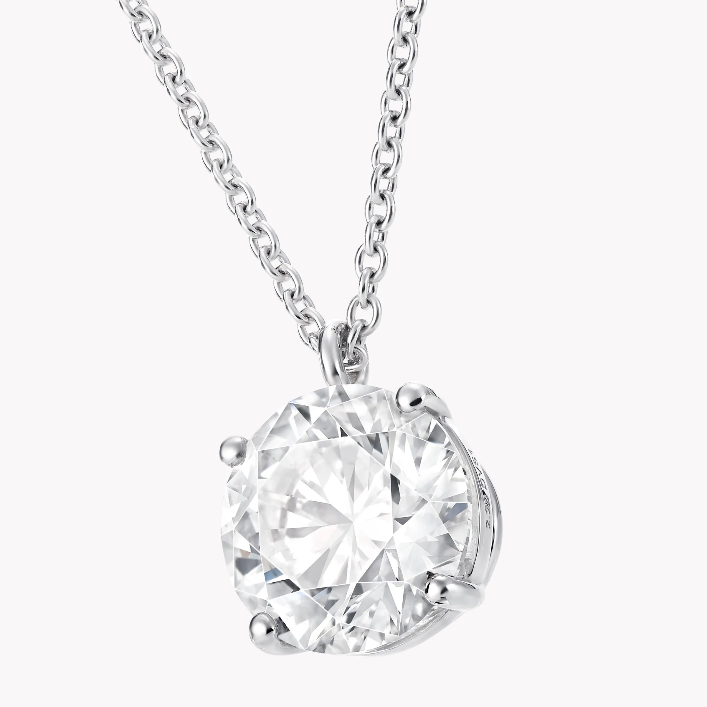 Graff Round Diamond Pendant^ Bridal Jewelry|Platinum