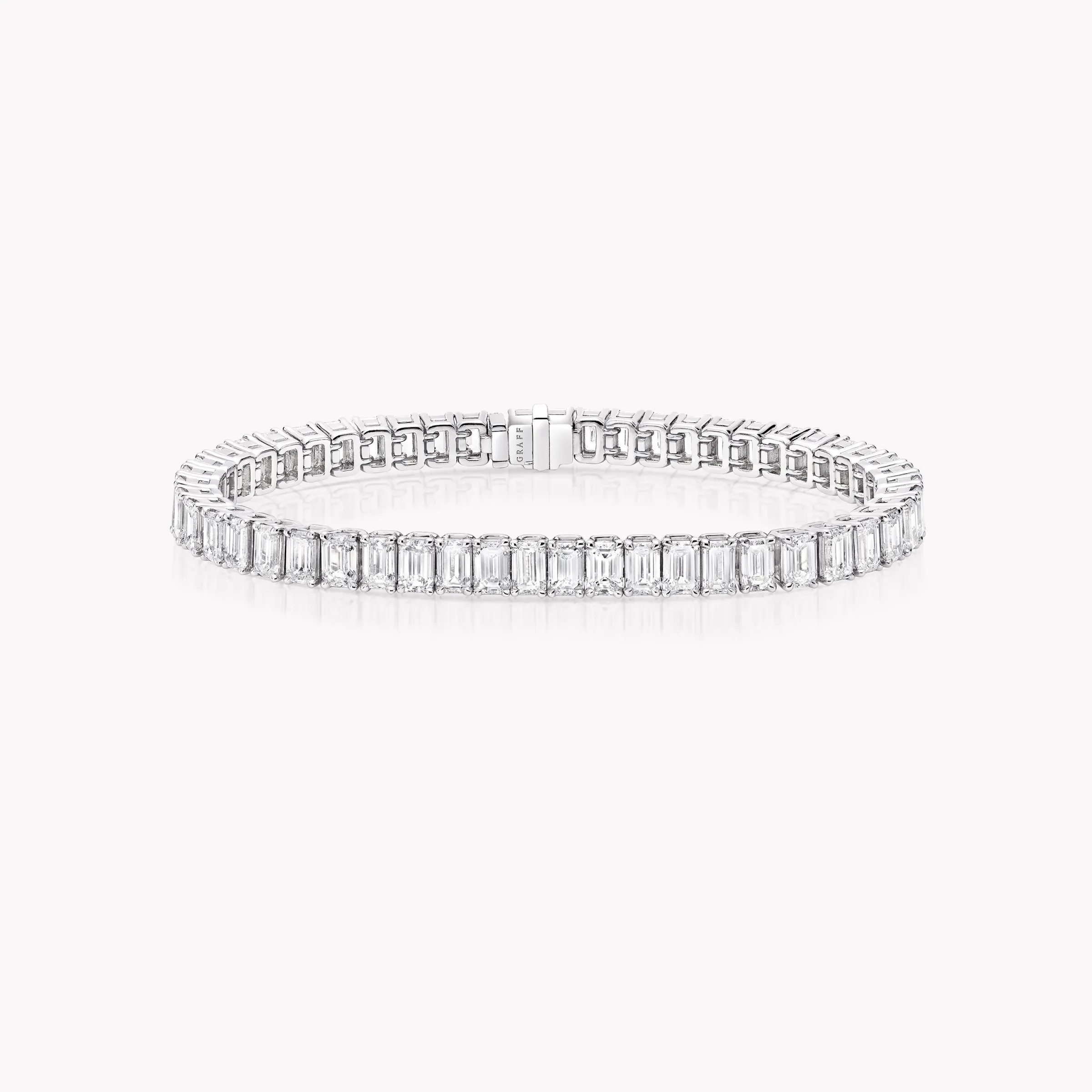 Graff Slim Emerald Cut Diamond Bracelet^ White Diamond|Classic Graff
