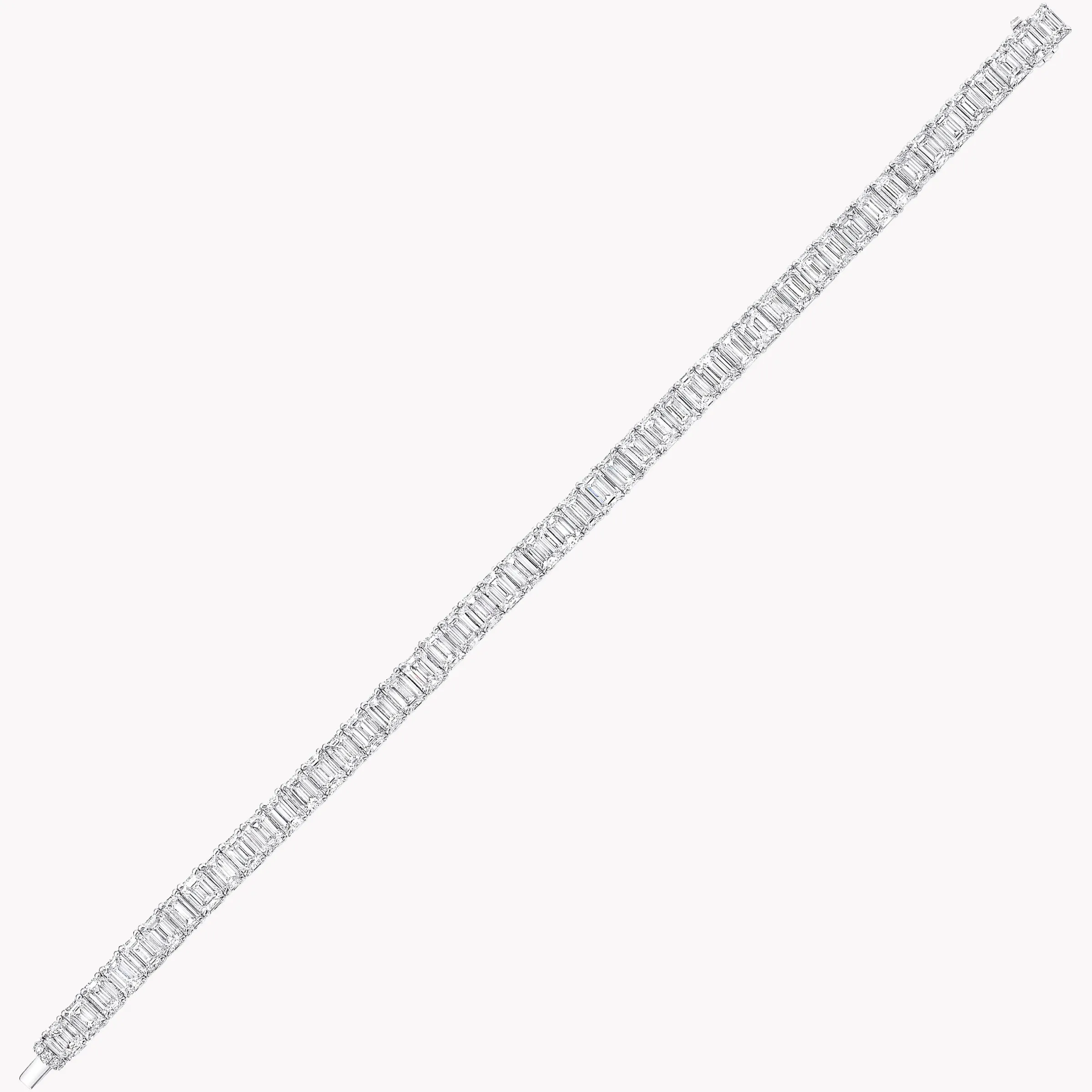 Graff Slim Emerald Cut Diamond Bracelet^ White Diamond|Classic Graff