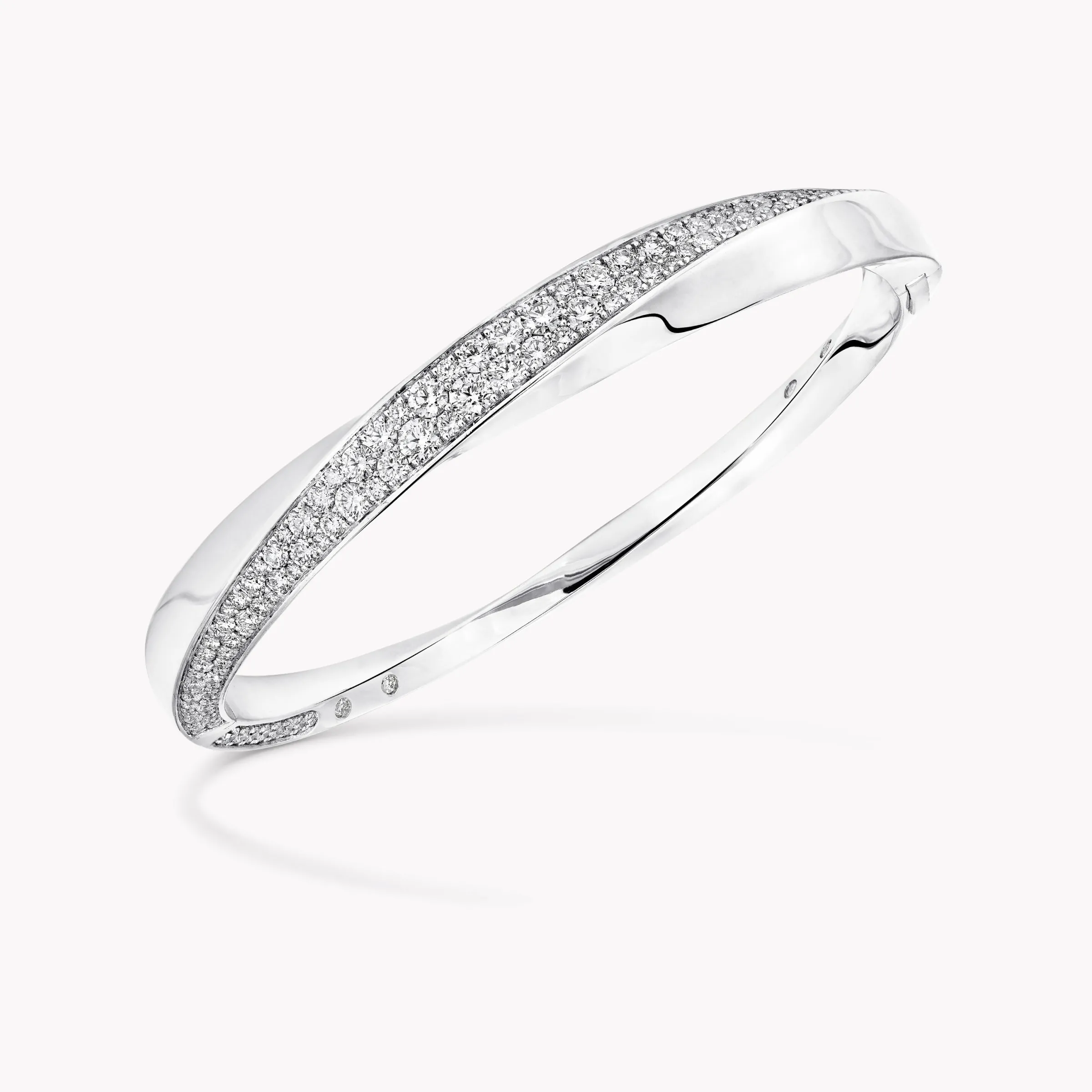Graff Spiral Diamond Bangle^ White Gold|White Diamond