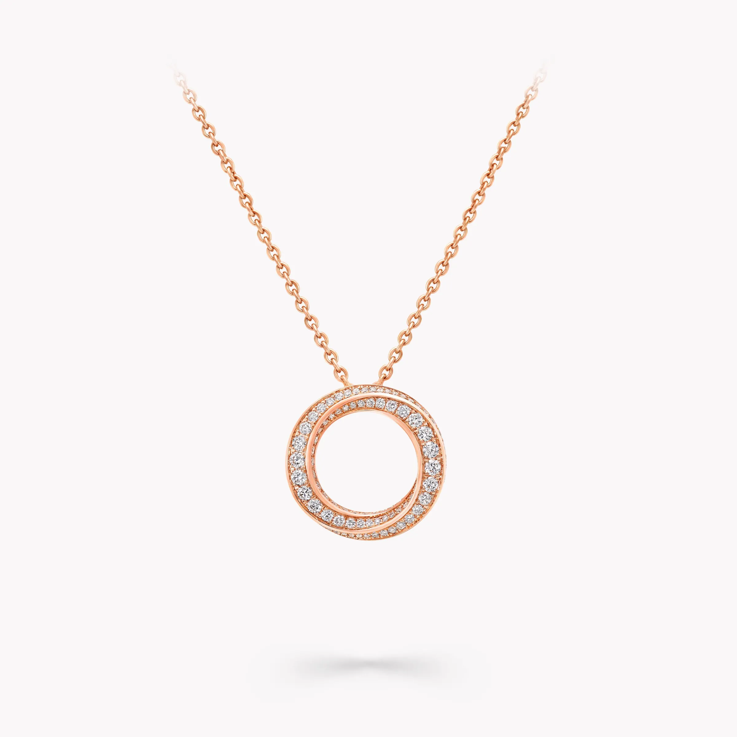 Graff Spiral Pavé Diamond Pendant^ Rose Gold|Spiral