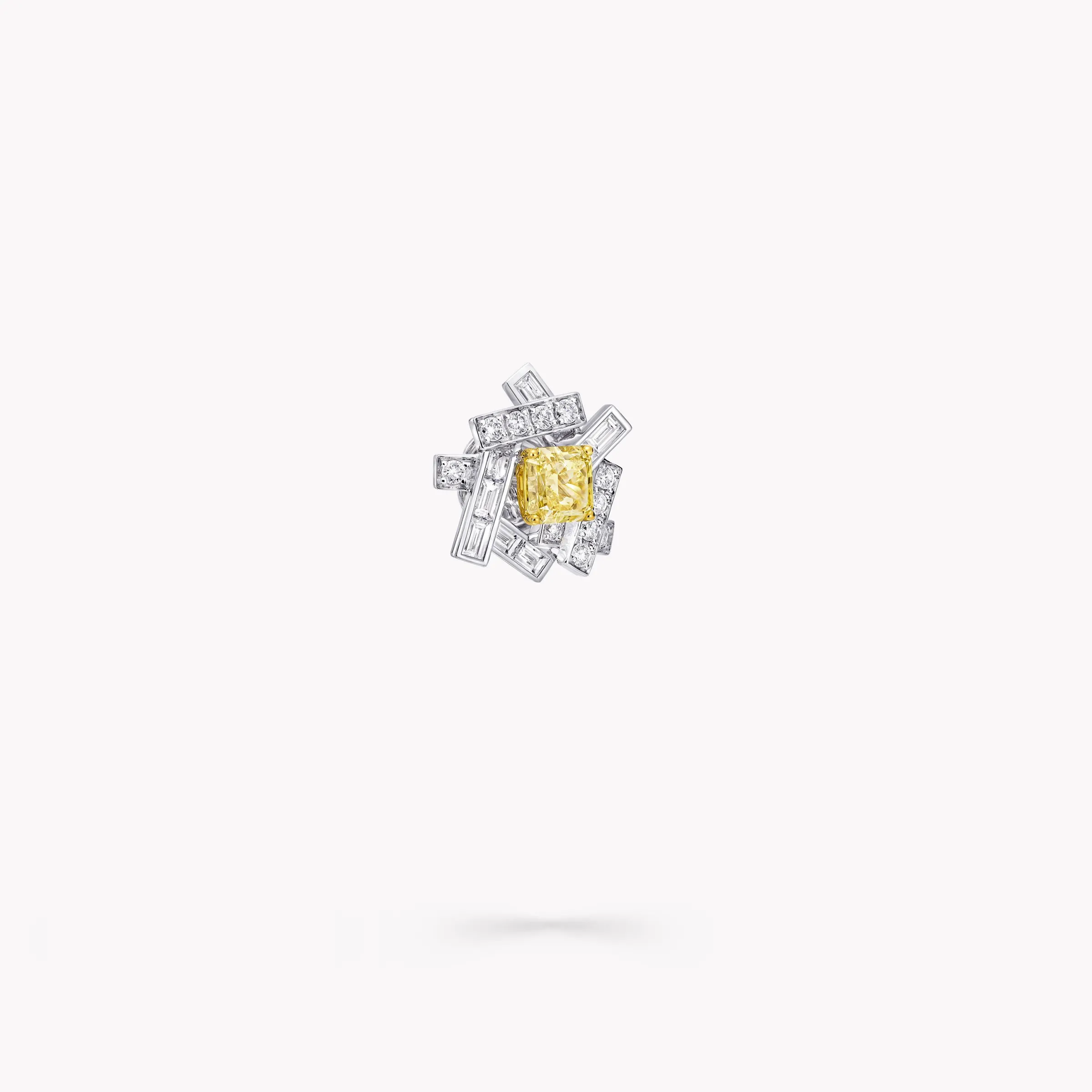 Graff Threads Yellow and White Diamond Stud Earrings^ Bridal Jewelry|Yellow Diamond
