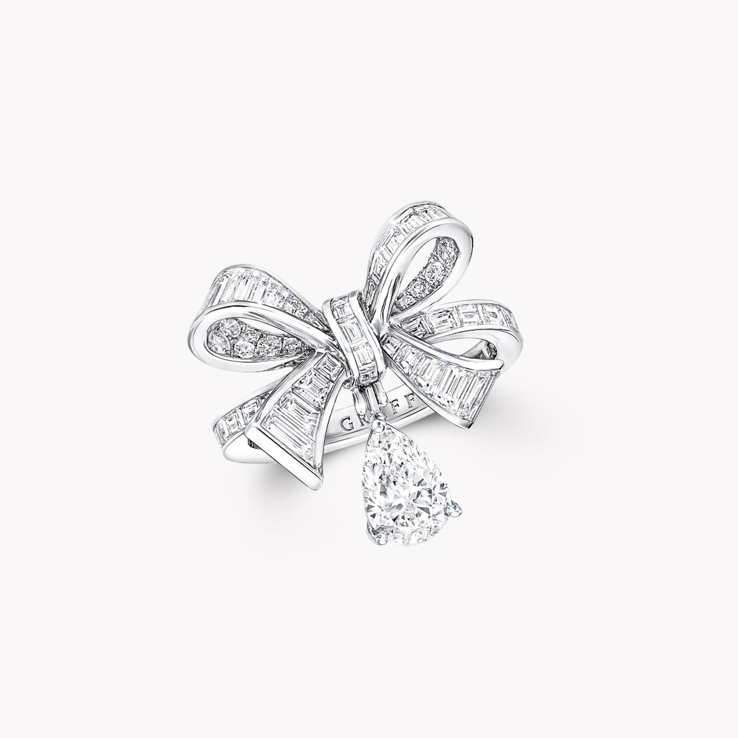 Graff Tilda's Bow Baguette Cut Diamond Drop Ring^ Tilda's Bow|Rings