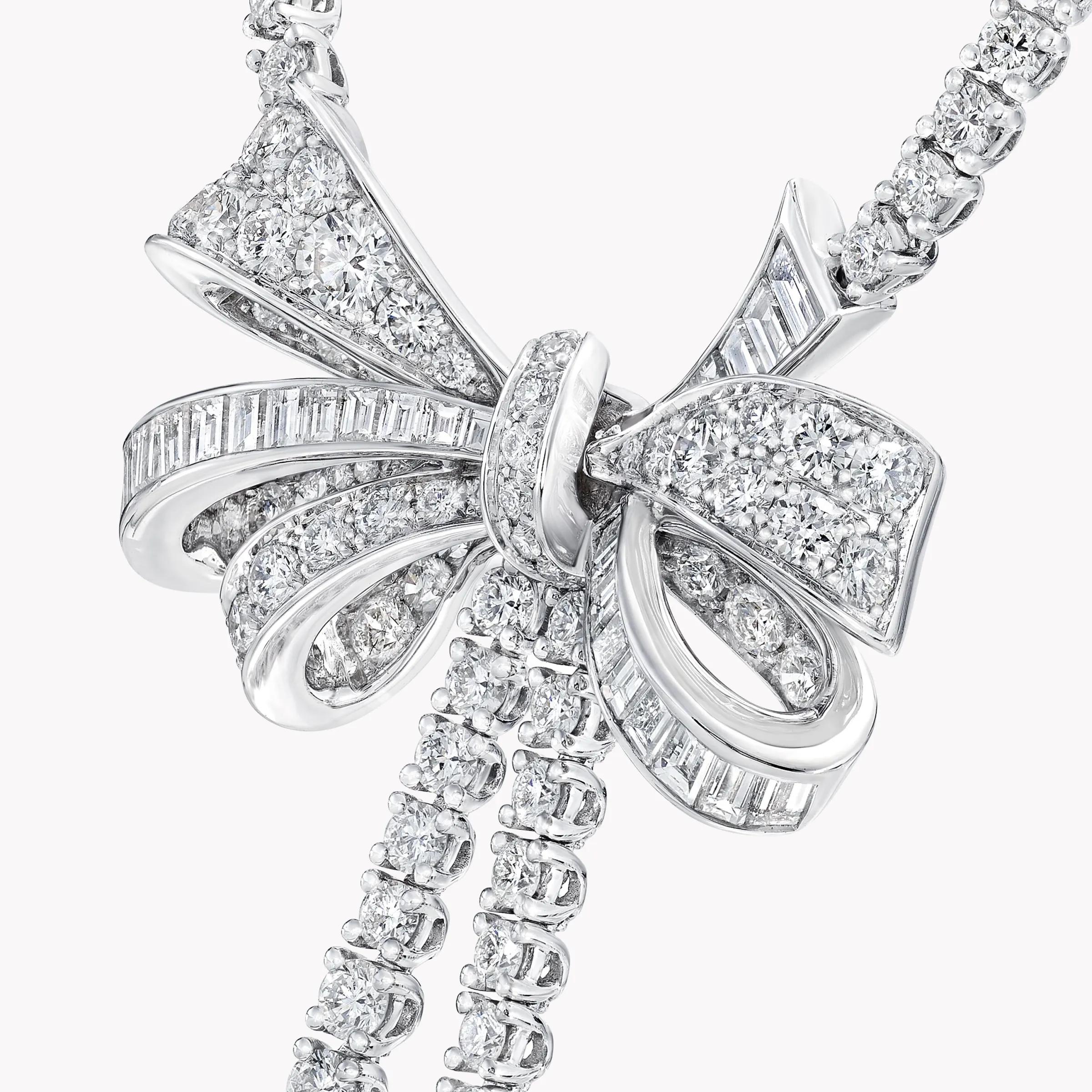 Graff Tilda’s Bow Double Strand Round Diamond Necklace^ Bridal Jewelry|White Diamond