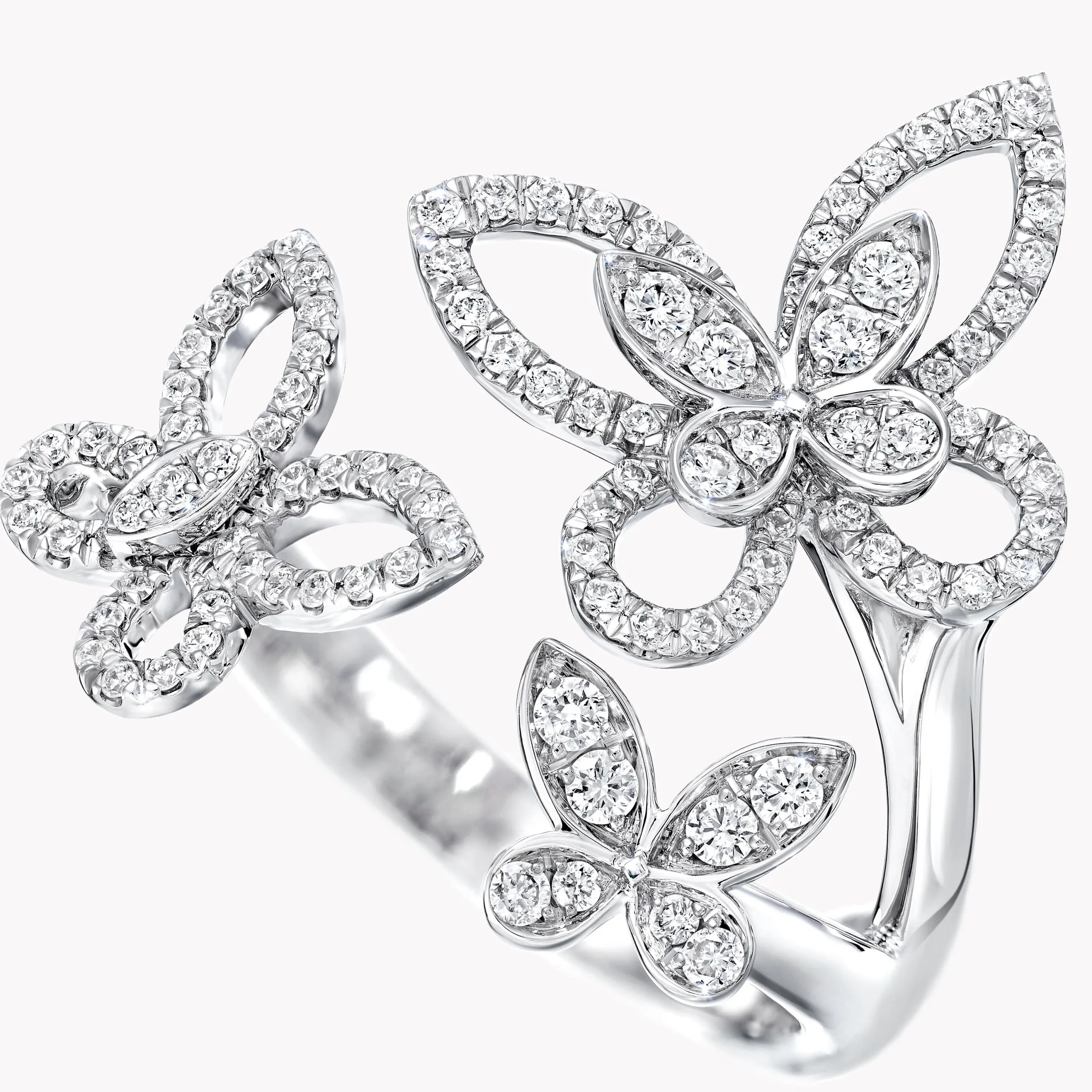 Graff Triple Butterfly Silhouette Diamond Ring^ Butterfly|Rings