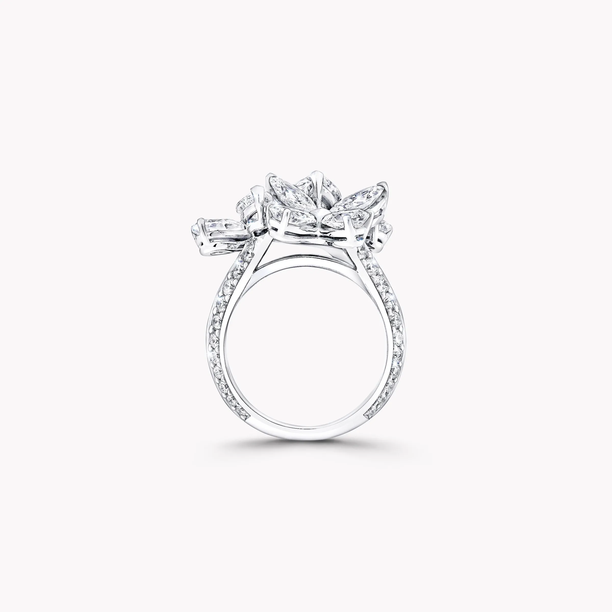 Graff Triple Classic Butterfly Diamond Ring^ White Diamond|Butterfly
