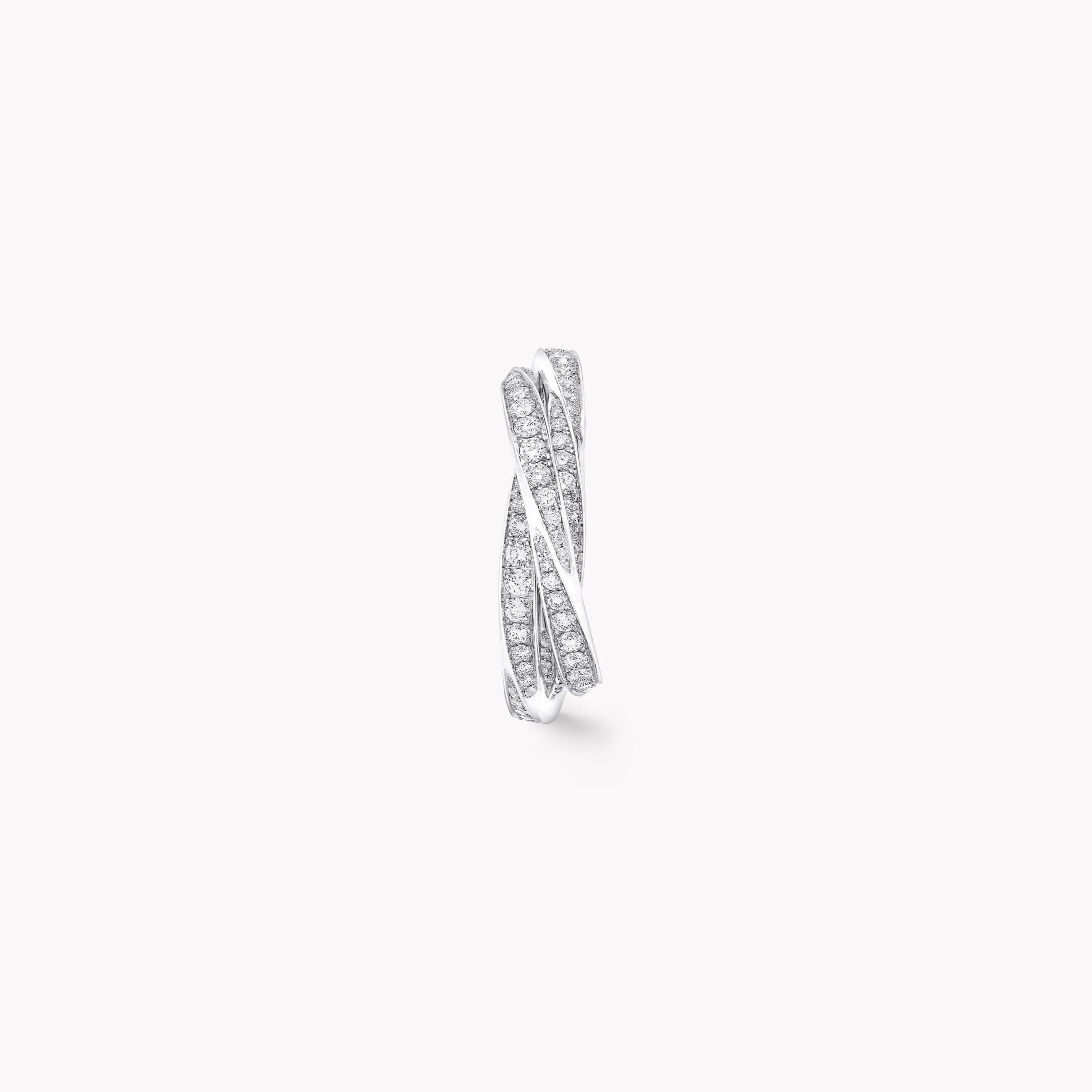 Graff Triple Spiral Pavé Diamond Ring^ White Gold|Spiral