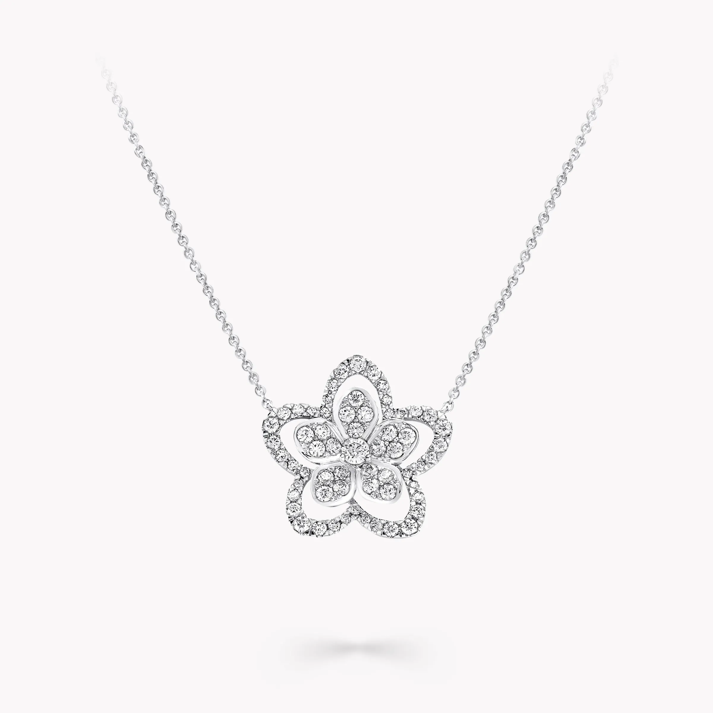 Graff Wild Flower Large Diamond Pendant^ White Gold|Wild Flower