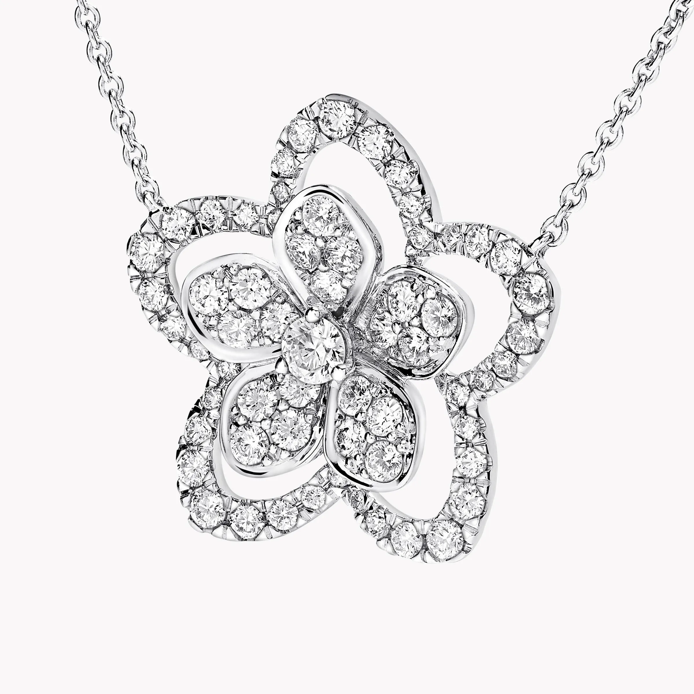 Graff Wild Flower Large Diamond Pendant^ White Gold|Wild Flower