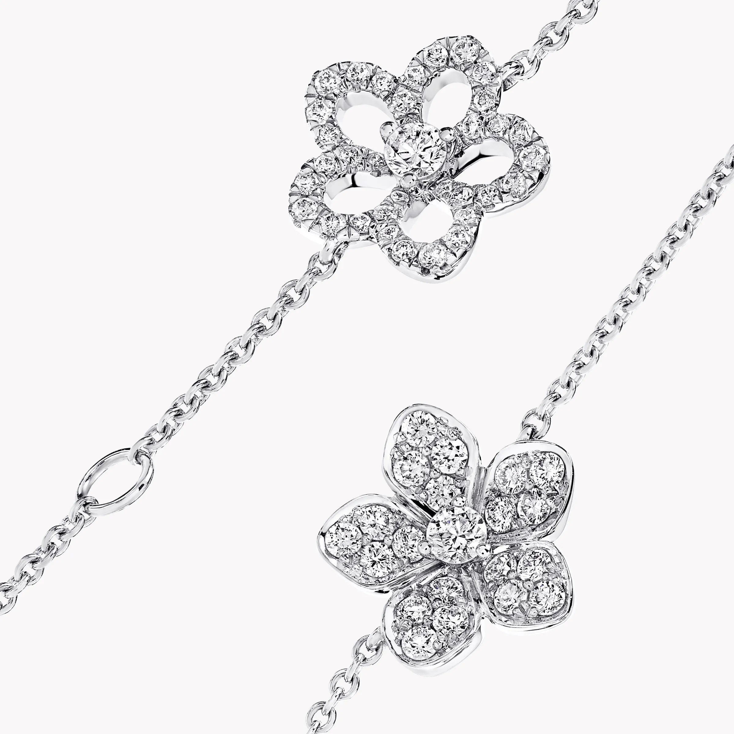 Graff Wild Flower Pavé Diamond Bracelet^ White Gold|Wild Flower